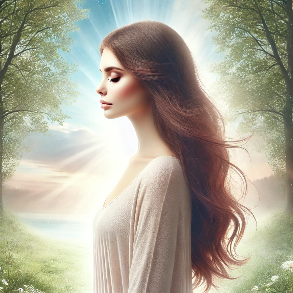 A-serene-and-uplifting-image-of-a-young-woman-standing-alone-in-a-peaceful-natural-setting-symbolizing-healing-and-self-forgivenes